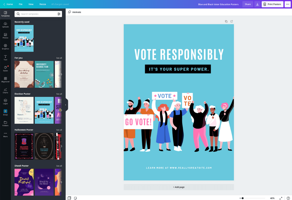 Hướng dẫn thiết kế poster trong 5 phút bằng Canva poster canva