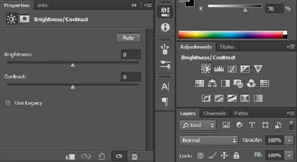 Điều chỉnh ánh sáng trong Photoshop