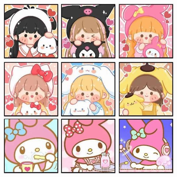 Máy in đang in tranh tô màu Sanrio với chất lượng cao