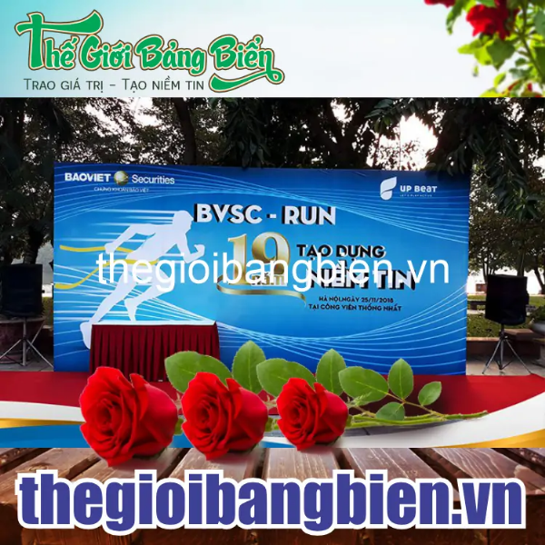 Biển bạt khung sắt chắc chắn, bền vững