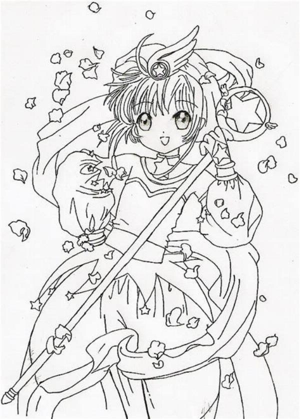 Tranh tô màu công chúa Anime đẹp, váy áo lộng lẫy, thu hút các bé gái