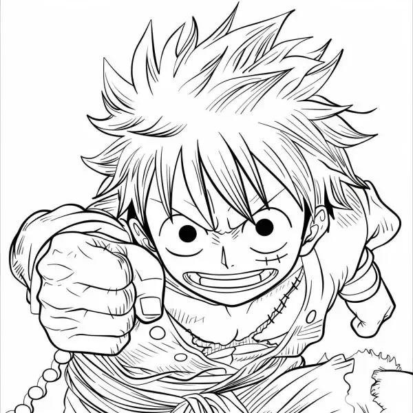 Trải nghiệm cảm giác sáng tạo với tranh tô màu Luffy ngầu.