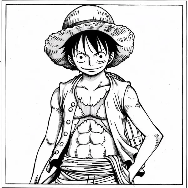 Tải ngay bộ tranh tô màu ngầu của Luffy và thử sức sáng tạo.